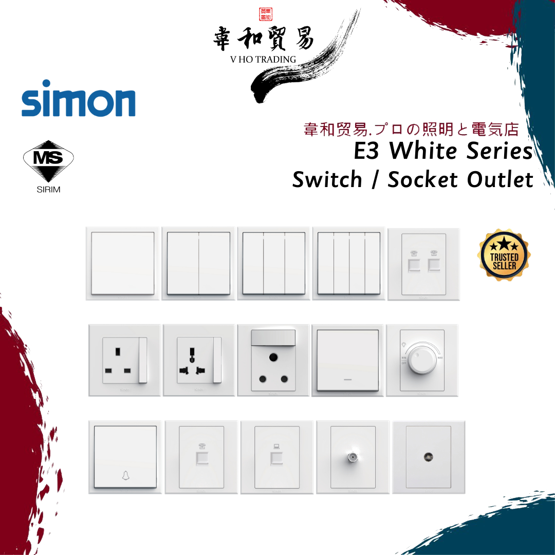 Simon Switch E3 White Series – V Ho Trading